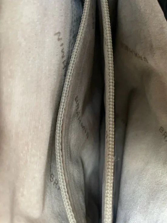 Brahmin Black Croc Embossed Leather Crossbody Wallet Clutch Tassel - Picture 10 of 14